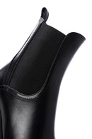 Women's Black Heeled Leather Chelsea Boots | Derimod