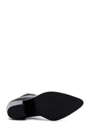 Women's Black Heeled Leather Chelsea Boots | Derimod