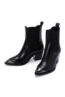 Women's Black Heeled Leather Chelsea Boots | Derimod