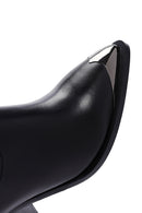 Women's Black Heeled Leather Chelsea Boots | Derimod