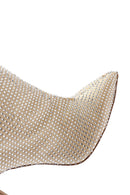 Kadın Altın İnce Topuklu Taşlı Deri Çizme | Derimod