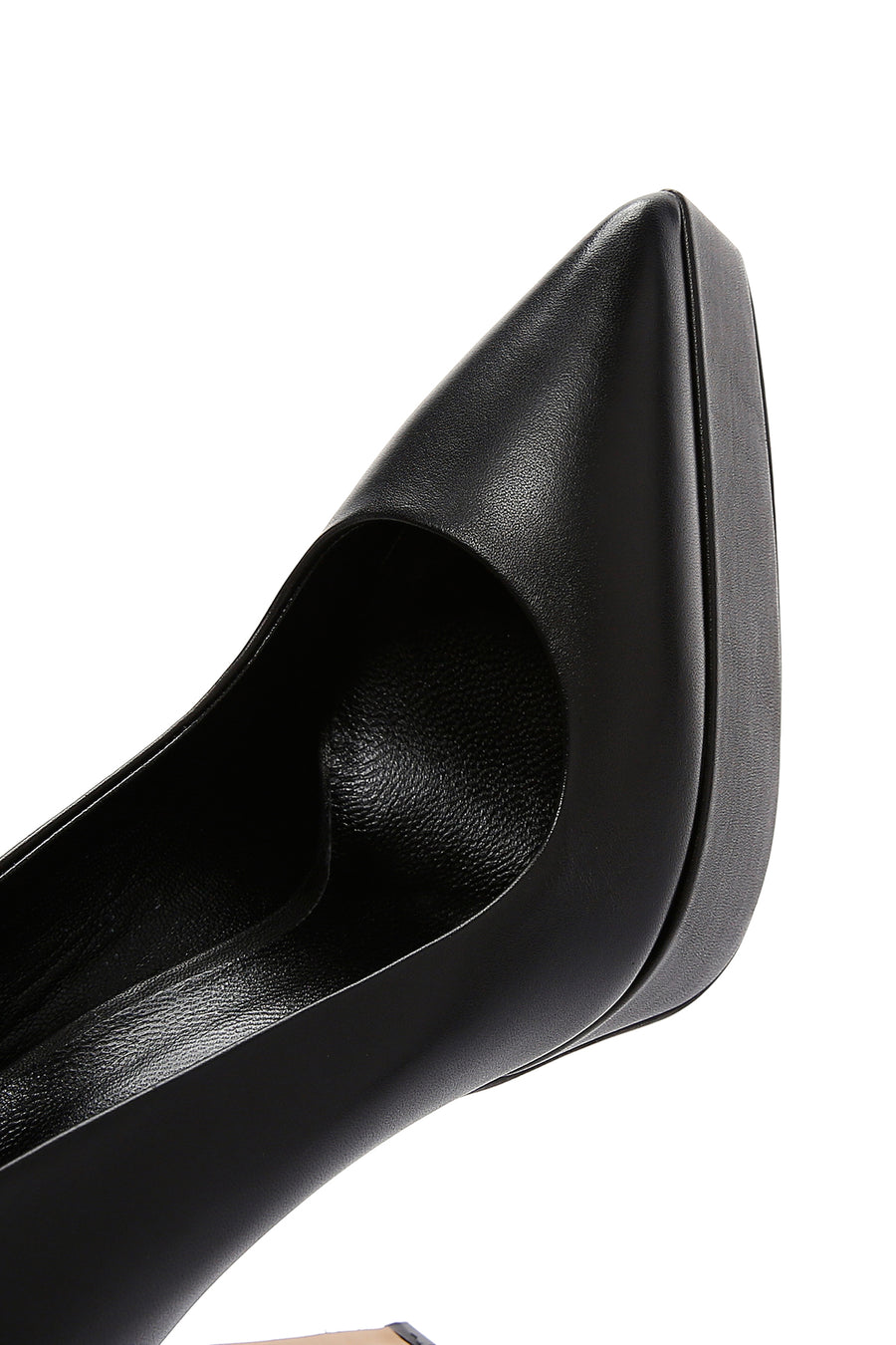 Women's Black Platform Thin Heeled Shoes
