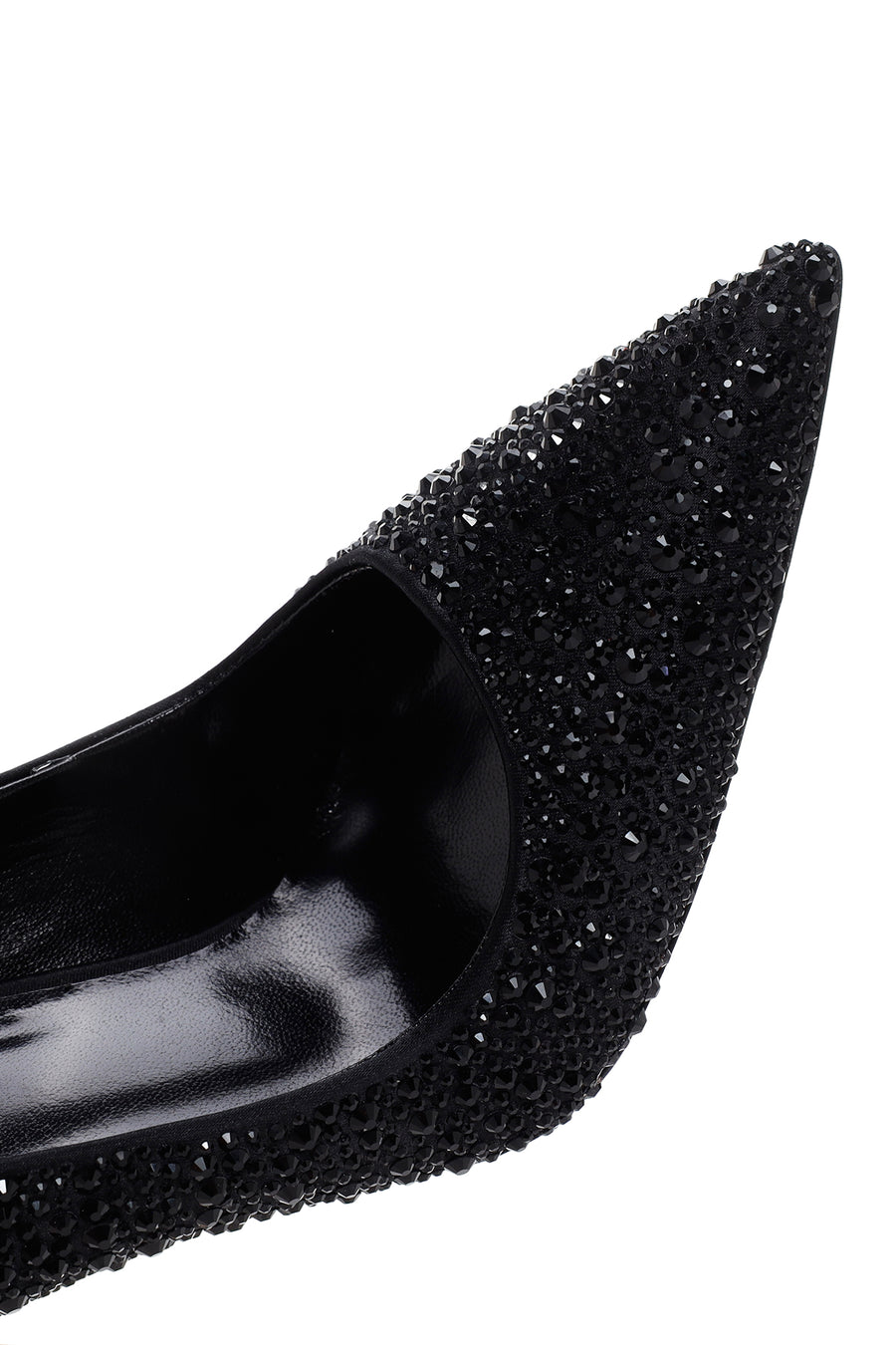 Kadın Siyah Deri İnce Yüksek Topuklu Stiletto