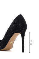 Kadın Siyah Deri İnce Yüksek Topuklu Stiletto | Derimod