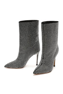 Women's Black Stone Thin Heeled Leather Boots | Derimod