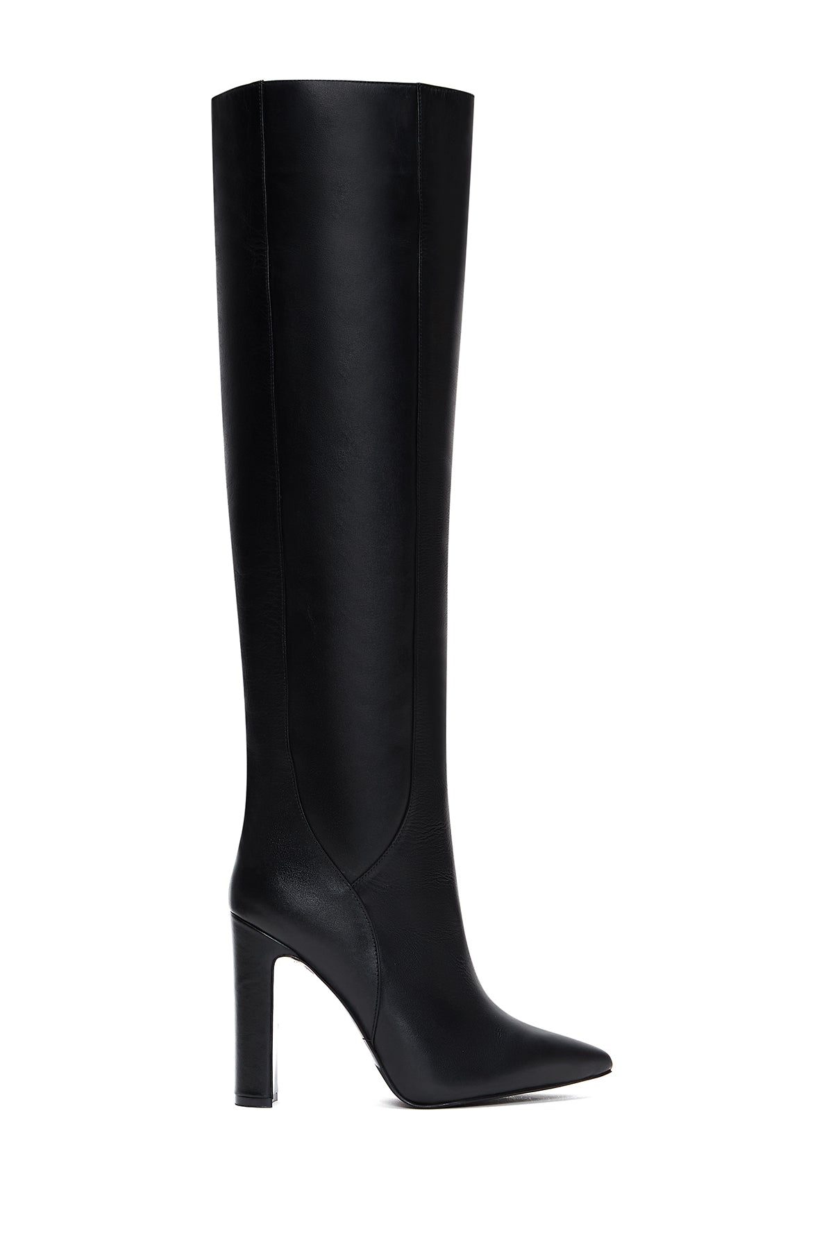 Kadın Siyah Deri Topuklu Çizme 23WFD132318 | Derimod
