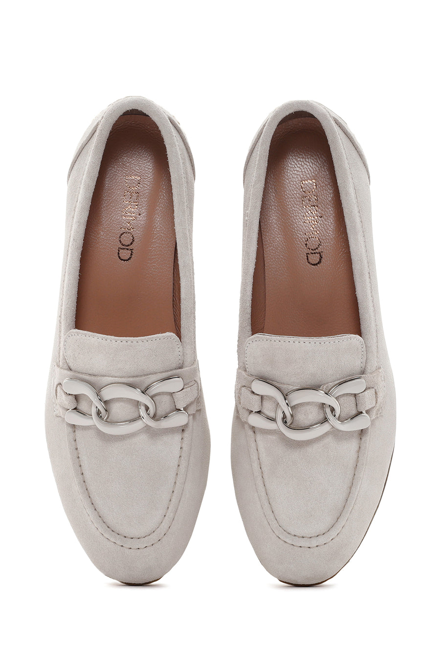 Kadın Bej Tokalı Süet Deri Casual Loafer