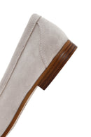 Women's Beige Buckle Suede Leather Casual Loafer | Derimod