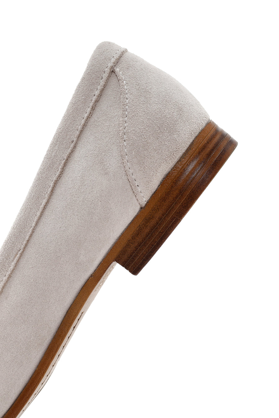 Kadın Bej Tokalı Süet Deri Casual Loafer