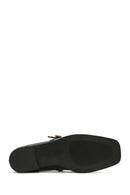 Women's Black Leather Ballerinas | Derimod