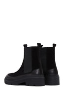 Women's Black Suede Leather Chelsea Boots | Derimod