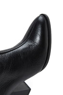 Women's Black Heeled Leather Boots | Derimod