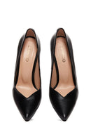 Kadın Siyah İnce Topuklu Deri Stiletto | Derimod