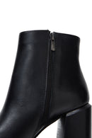 Women's Black Leather Heeled Classic Boots | Derimod