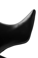 Women's Black Thin Heeled Leather Boots | Derimod