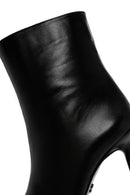 Women's Black Thin Heeled Leather Boots | Derimod