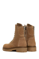 Women's Tan Suede Leather Boots | Derimod