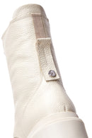 Kadın Bej Fermuarlı Kalın Tabanlı Deri Postal Bot | Derimod