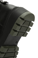 Kadın Siyah Fermuarlı Kalın Tabanlı Deri Postal Bot | Derimod