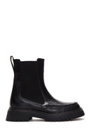 Women's Black Leather Chelsea Boots | Derimod