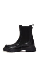 Women's Black Leather Chelsea Boots | Derimod