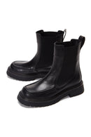 Women's Black Leather Chelsea Boots | Derimod