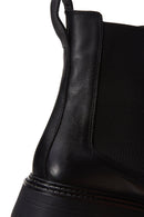 Women's Black Leather Chelsea Boots | Derimod