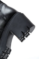 Kadın Siyah Deri Topuklu Postal Bot | Derimod