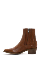 Kadın Taba Deri Topuklu Kovboy Bot | Derimod