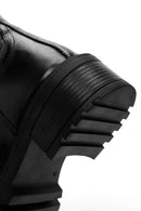 Women's Black Thick Soled Casual Leather Boots | Derimod