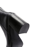 Women's Black Leather Platform High Heel Boots | Derimod