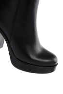 Women's Black Leather Platform High Heel Boots | Derimod