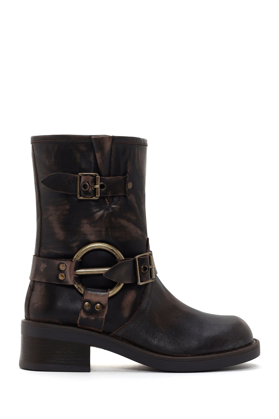 Women's Brown Leather Boots 23WFD193318 | Derimod