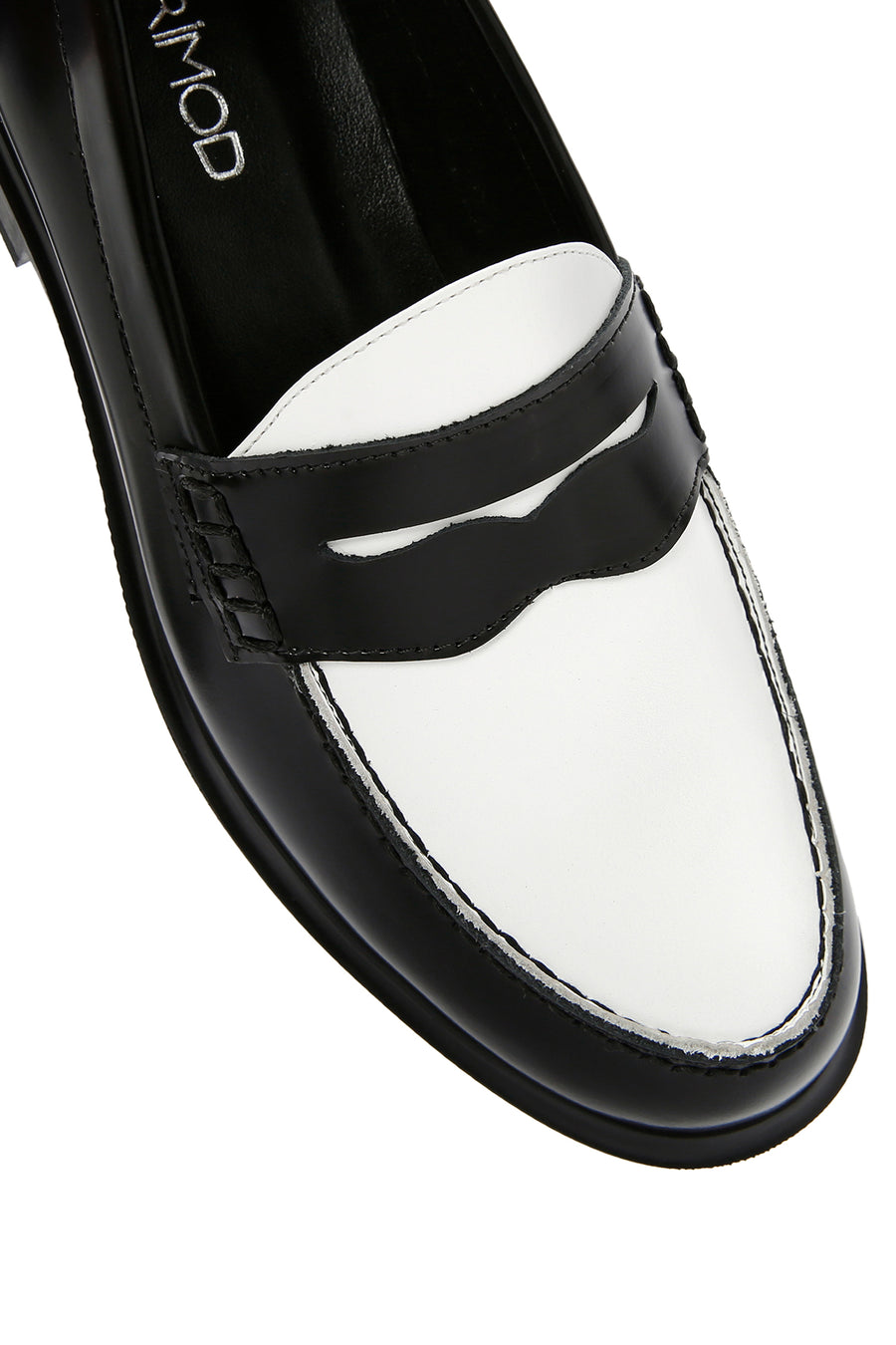 Kadın Siyah Deri Maskülen Loafer