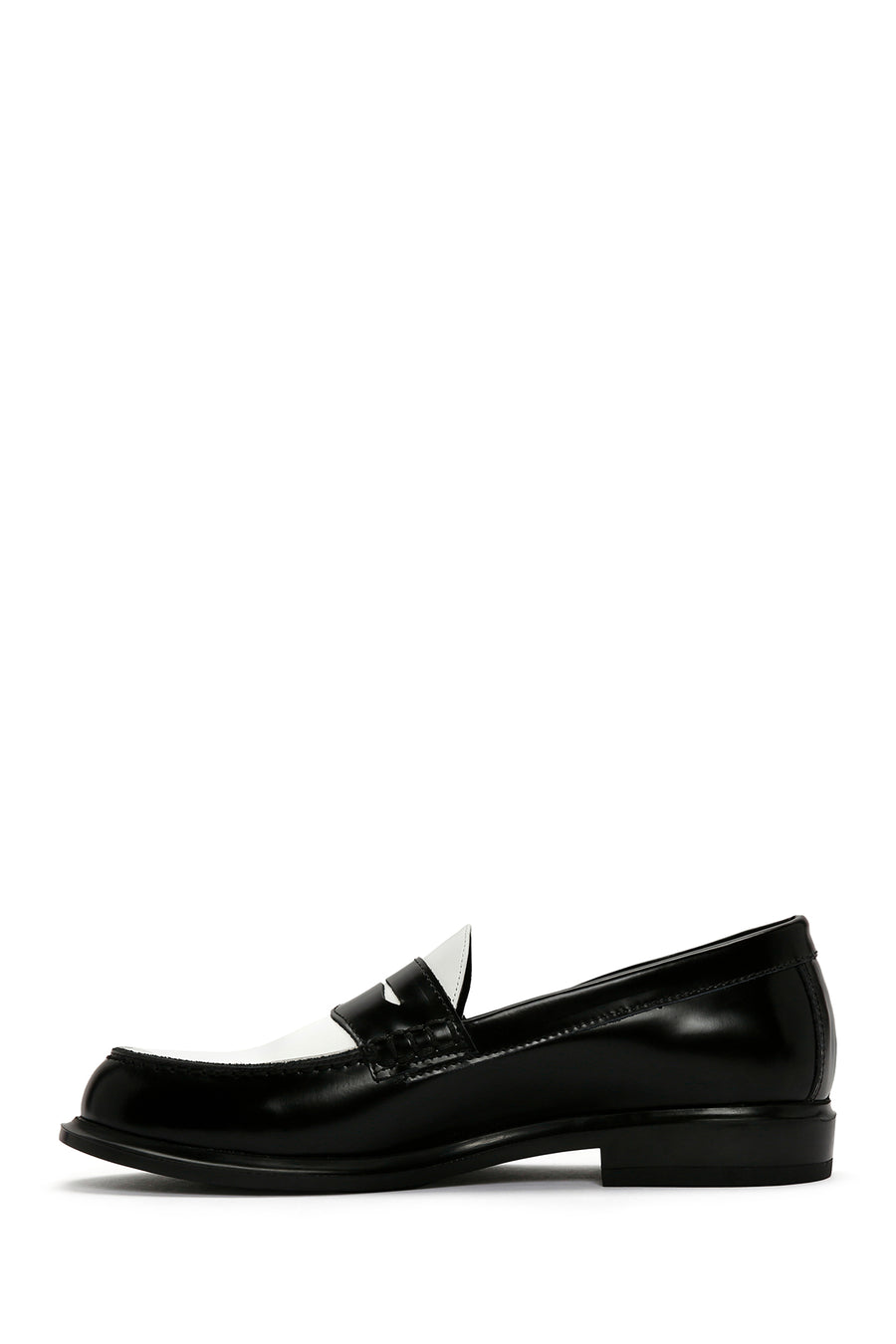 Kadın Siyah Deri Maskülen Loafer