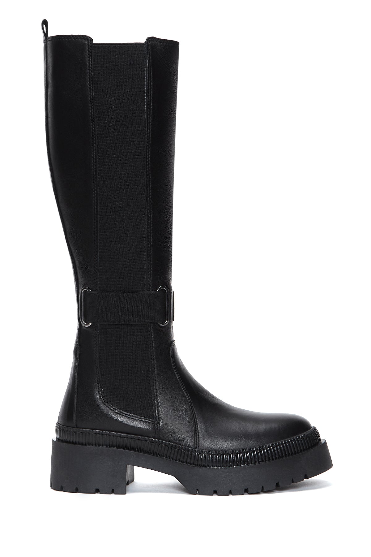 Women's Black Leather Buckle Boots 23WFD200318 | Derimod