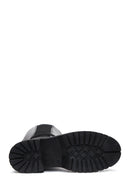 Women's Black Leather Buckle Boots | Derimod