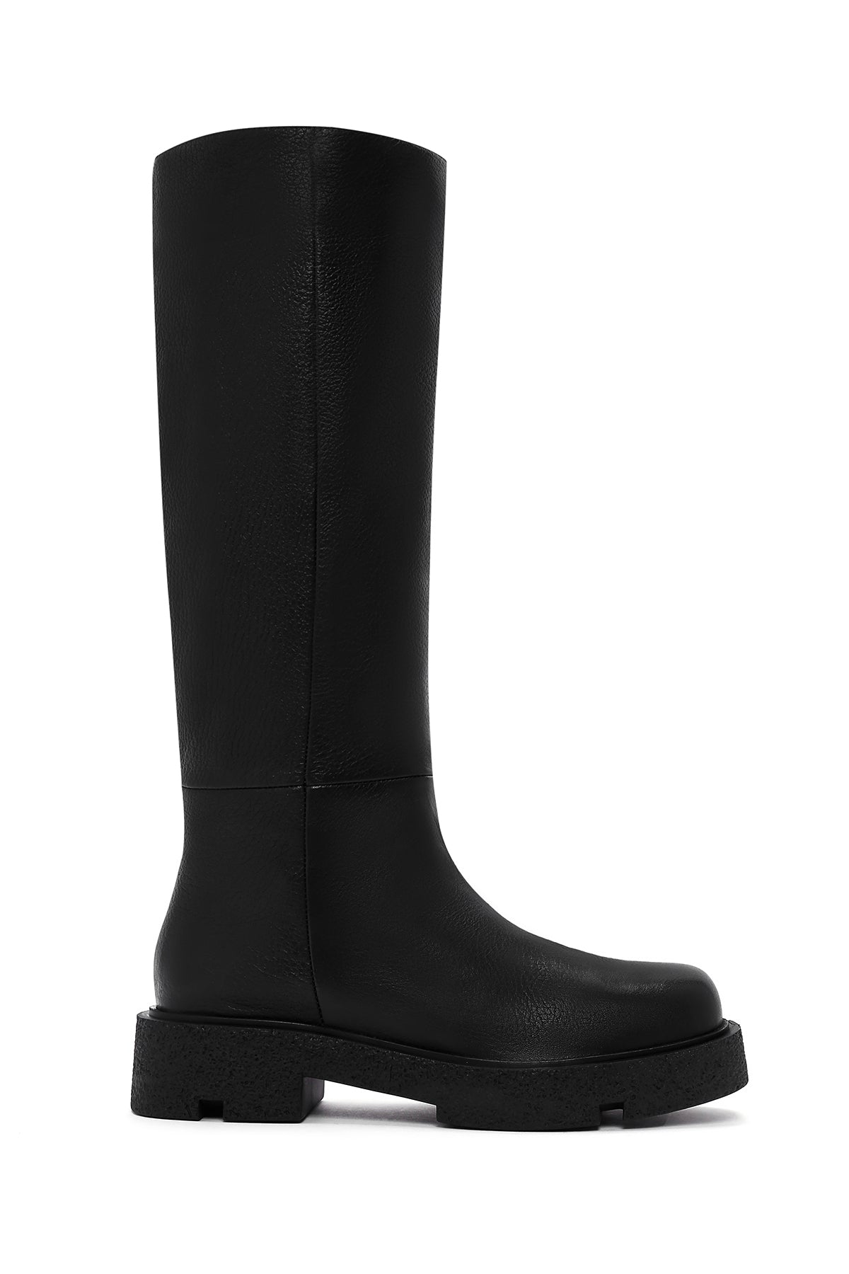 Women's Black Thick Soled Zippered Casual Leather Boots 23WFD2014FT | Derimod