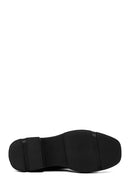 Women's Black Thick Soled Zippered Casual Leather Boots | Derimod