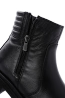 Kadın Siyah Deri Fermuarlı Casual Bot | Derimod