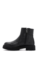 Kadın Siyah Deri Fermuarlı Casual Bot | Derimod