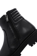 Kadın Siyah Deri Fermuarlı Casual Bot | Derimod