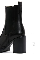 Kadın Siyah Deri Topuklu Chelsea Bot | Derimod