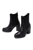 Kadın Siyah Deri Topuklu Chelsea Bot | Derimod