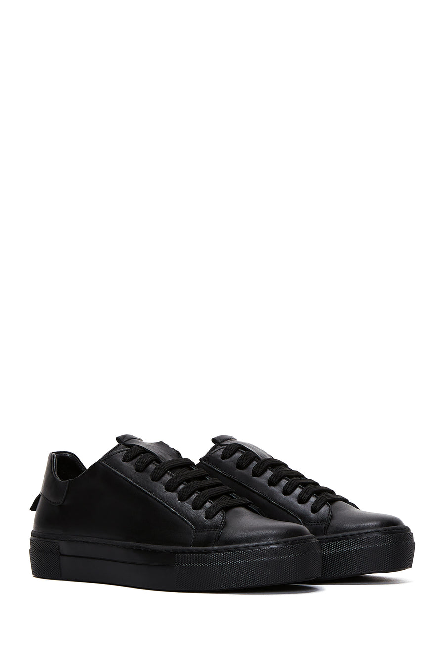 Women's Black Leather Sneaker