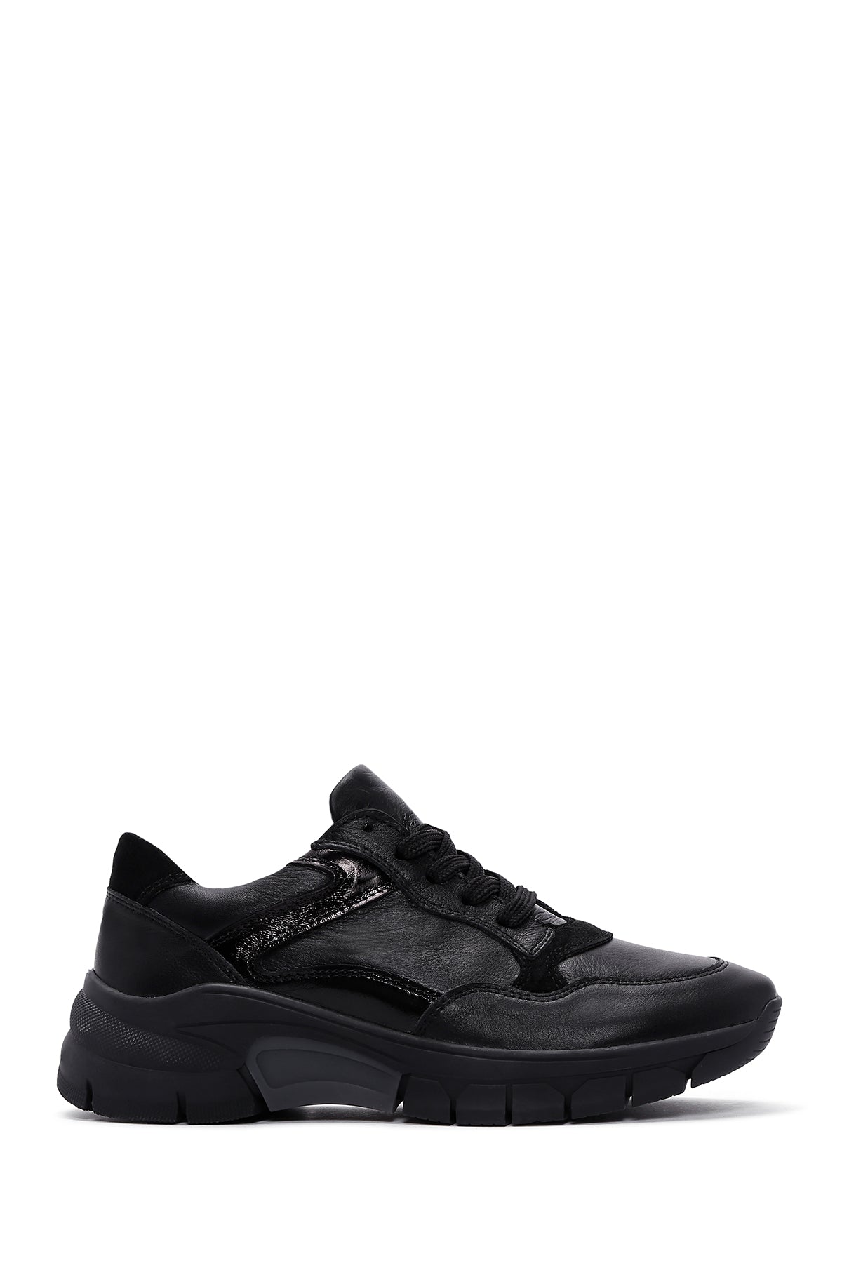 Women's Black Leather Sneaker 23WFD370914 | Derimod