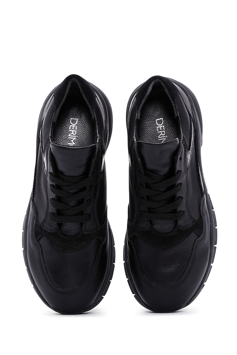 Women's Black Leather Sneaker