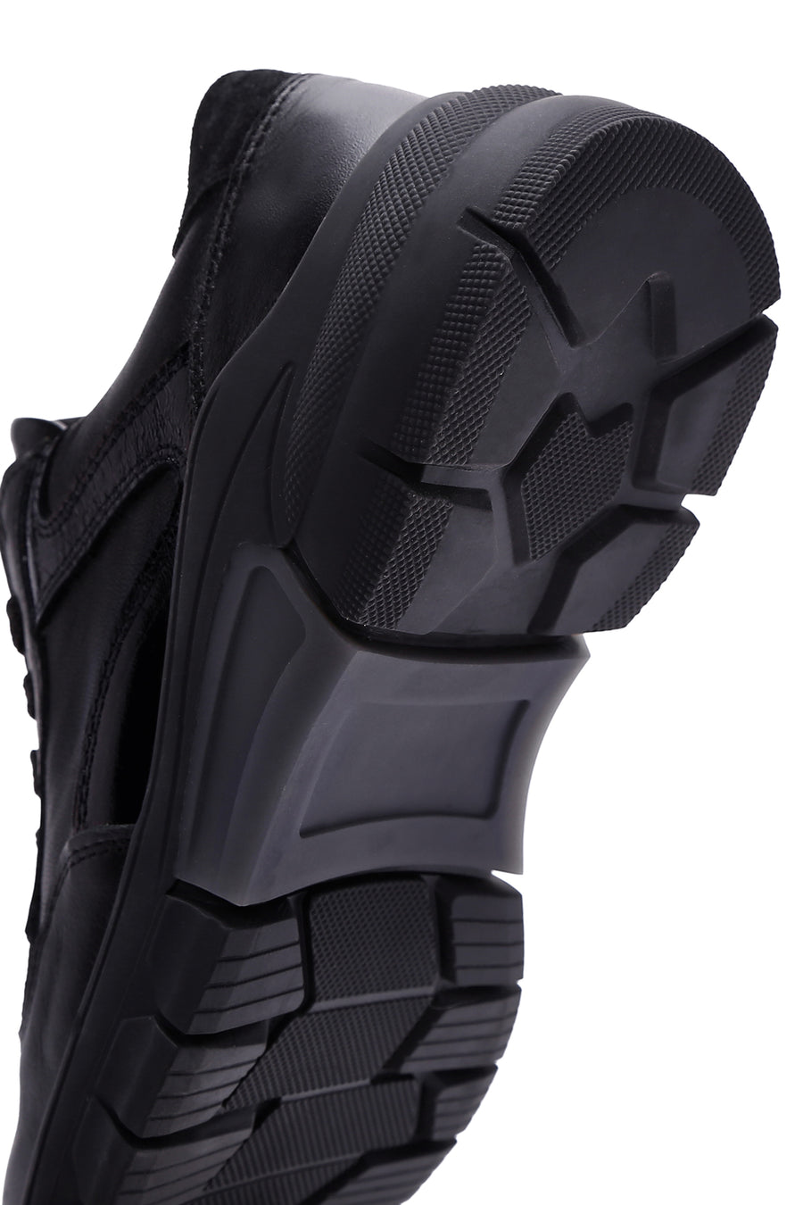 Women's Black Leather Sneaker
