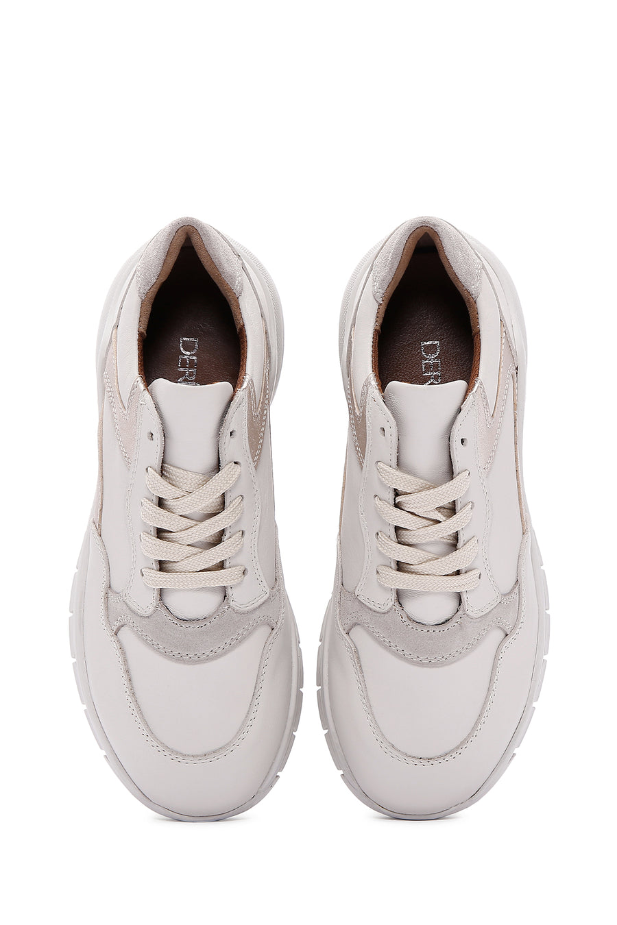 Kadın Bej Deri Sneaker