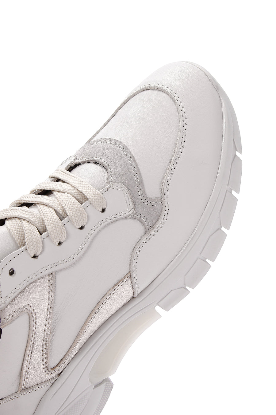 Kadın Bej Deri Sneaker